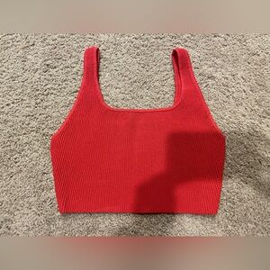 Babaton Sculpt Knit Squareneck Cropped Tank
